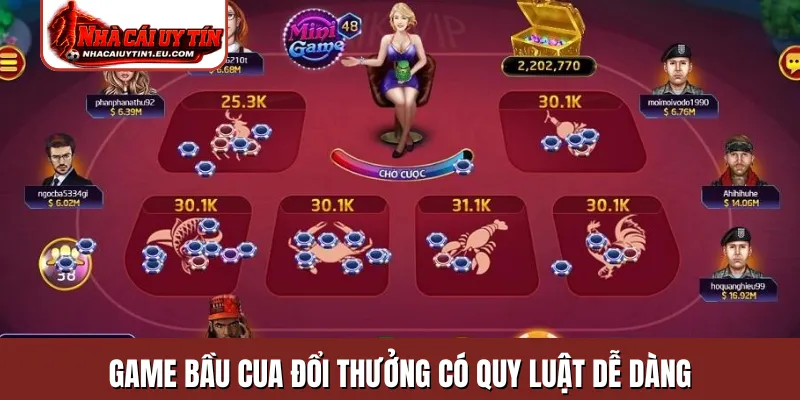 Game bầu cua đổi thưởng có quy luật dễ dàng