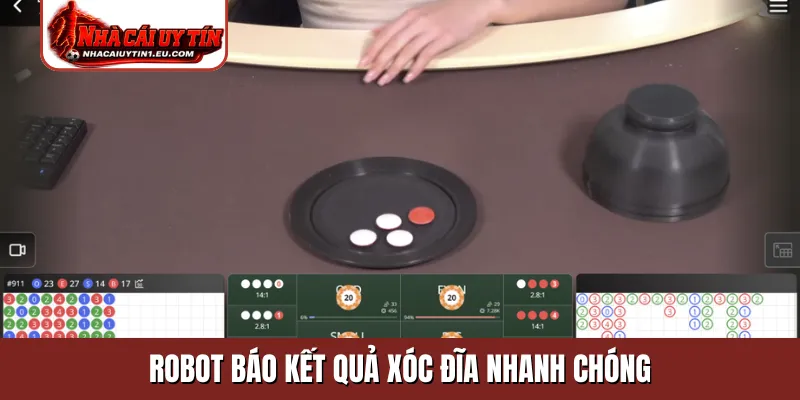 Robot báo kết quả xóc đĩa nhanh chóng